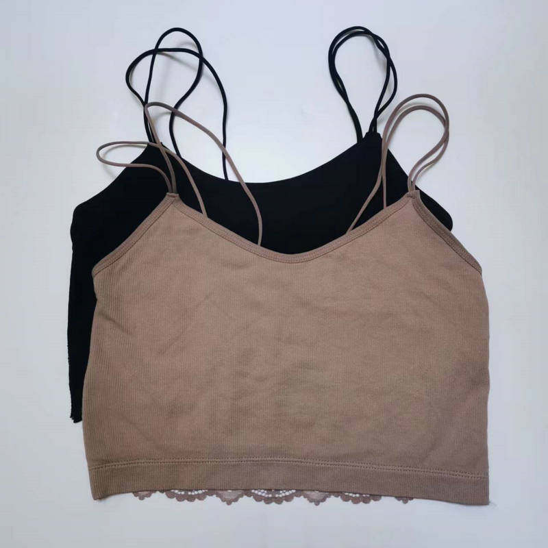 一件包邮夏女蕾丝吊带抹胸式无钢圈舒适家居睡眠内衣文胸防走光