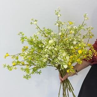 留夏仿真塑料水芹金合欢刺球花 家居样板间婚庆设计花束花环插花