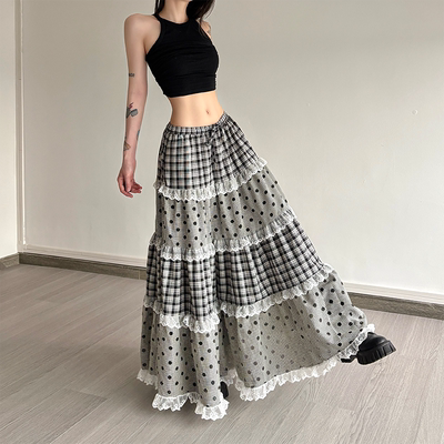 gagaopt法式时尚波点半身裙女