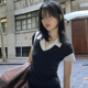 显瘦短款 T恤女修身 上衣夏 学院风POLO领拼接假两件短袖 gagaopt韩版