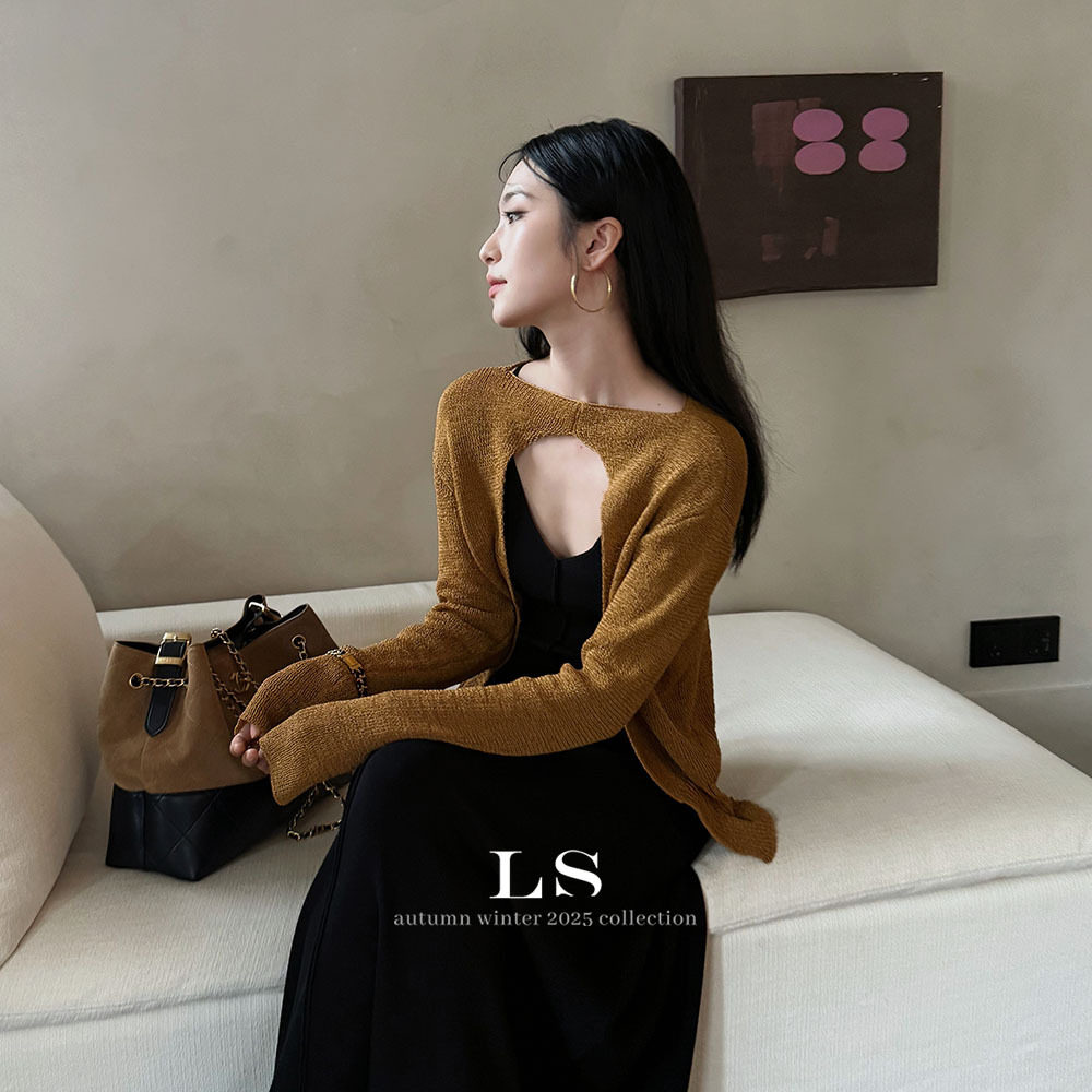 黑标极简大牌 早秋上新极简时尚优雅针织罩衫套头毛衣气质女士黑