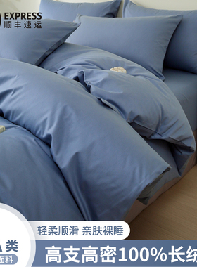 100s长绒棉四件套纯棉全棉2025新款床上四件套床笠款床单款四季用