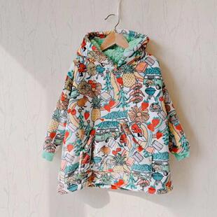 纯原！断码清！亲子家居服加厚保暖连帽套头卫衣中长款宽松版