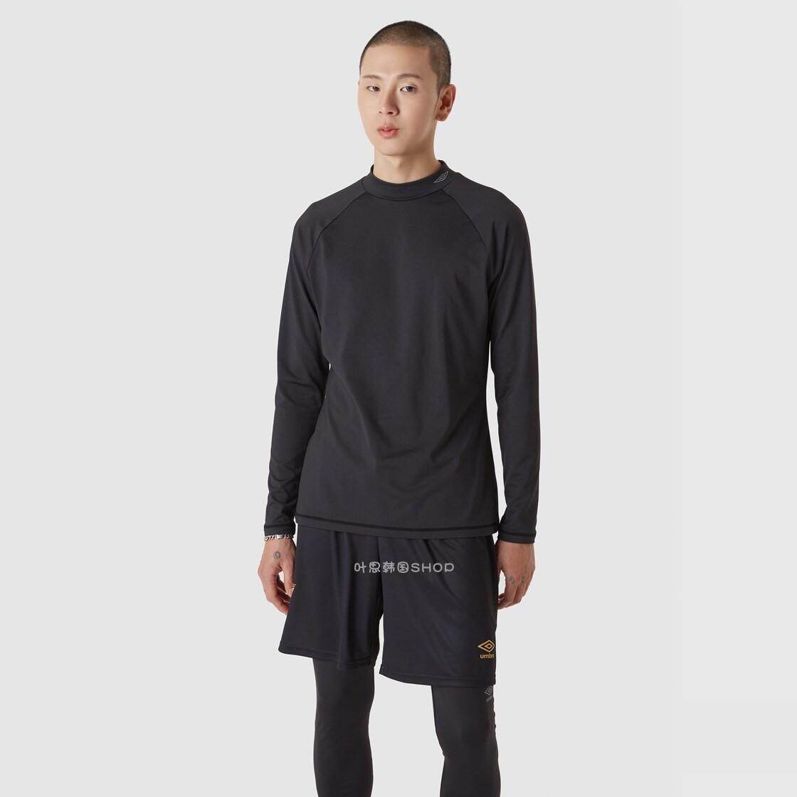 Umbro/茵宝秋冬新款男子户外训练足球保暖运动上衣T恤UP421SRLO1