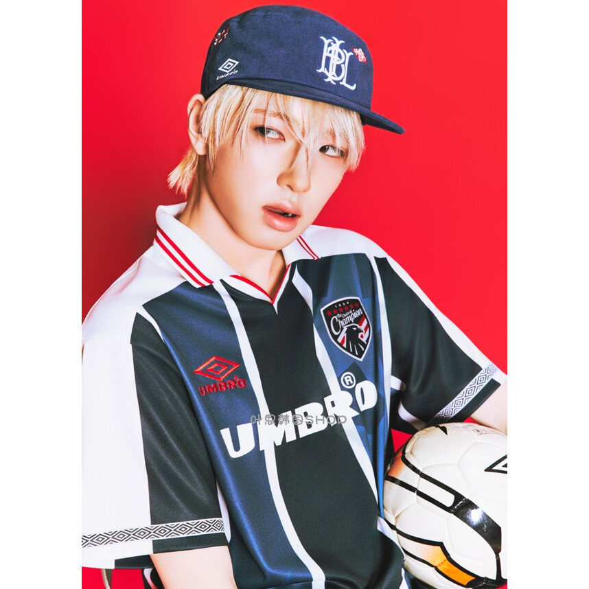 Umbro茵宝X NCT WISH联名款HBL明星冠军男女翻领运动足球短袖球衣