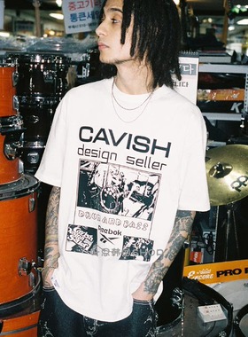 Reebok/锐步正品X CAVISH联名夏季男女圆领运动透气休闲短袖T恤