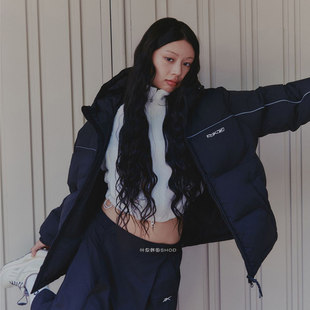 Reebok锐步2025冬季新款男女连帽保暖百搭运动休闲宽松棉夹克外套