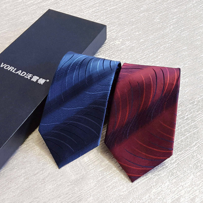 红色领带男正装结婚新郎免打拉链易拉得男士西装职业商务高级感