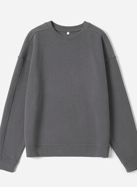 *WWY06073 茉莉雅集 以无惧姿态 绒感全棉绣标圆领卫衣女