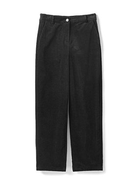 *WKZ03587 茉莉雅集 时髦率性复古意大利料舒适灯芯绒直筒裤女