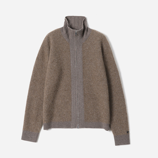 女 珍贵温暖之源进口Llama骆马大羊驼绒立领针织开衫 WZK08225