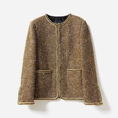 风星空意大利空运高支棉花呢圆领外套 香 WWT06159 茉莉雅集