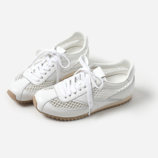 摩登复古透气舒适牛猄牛皮网面休闲阿甘运动鞋 茉莉雅集 EY08005