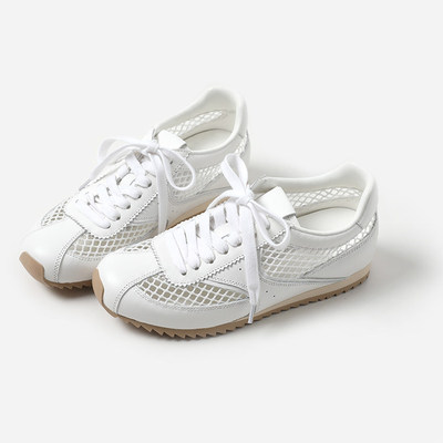 #EY08005 茉莉雅集 摩登复古透气舒适牛猄牛皮网面休闲阿甘运动鞋