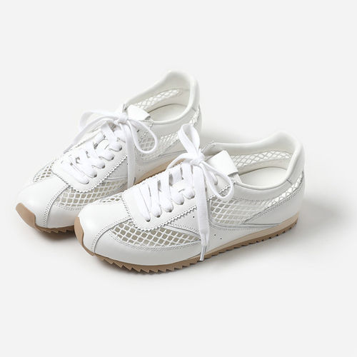 #EY08005 茉莉雅集 摩登复古透气舒适牛猄牛皮网面休闲阿甘运动鞋