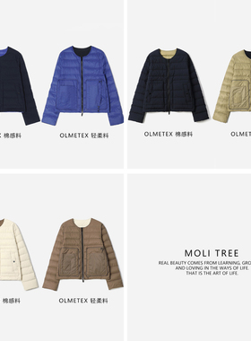*WYR07057 意大利Olmetex棉感/轻柔料双面穿可追溯95白鹅绒羽绒服