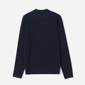 MZT09008 男士 茉莉雅集 舒适柔软精纺全羊绒四平高支樽领针织套衫