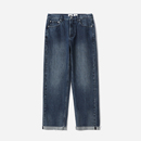 欧洲进口红边赤耳牛仔全棉休闲翻边直筒裤 WKZ08138 奢迪同款