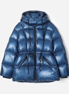 WYR08073 茉莉雅集  HE*RN0 95白鹅绒连帽可脱卸收腰可收纳羽绒服