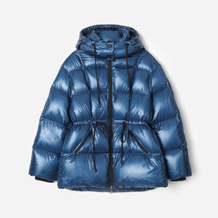 WYR08073 茉莉雅集 HE*RN0 95白鹅绒连帽可脱卸收腰可收纳羽绒服