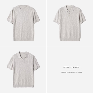 MZT09021  干爽舒适圆领/剪刀领/POLO领亚麻棉短袖针织套衫男款