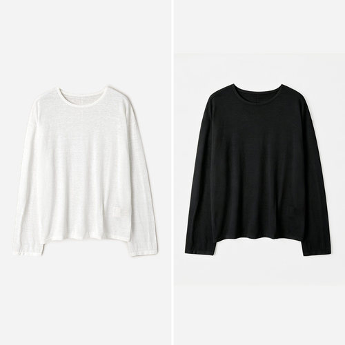 WZT09305 茉莉雅集 I*C干爽舒适亚麻混纺针织长袖套衫/短袖开衫女
