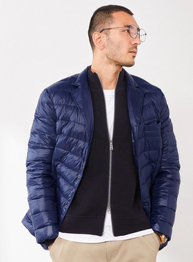 MYR01012 茉莉雅集 经典商务95白鹅绒西装领羽绒服男款可收纳