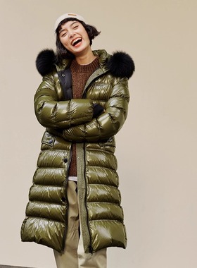 *WYR01119 意大利OLMETEX晶莹料匈牙利95白鹅绒长款羽绒服秋冬