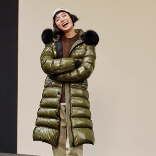 *WYR01119 意大利OLMETEX晶莹料匈牙利95白鹅绒长款羽绒服秋冬