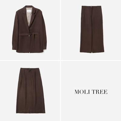 *WXZ08015 茉莉雅集 法式松弛日本全醋酸肌理薄款西装直筒裤半裙