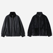 WPY08097 茉莉雅集 GI@D@西班牙进口双面穿立领皮毛一体拉贡皮衣