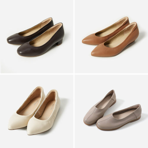 ED03009 云朵系列细腻羊皮单鞋尖头圆头方头中跟坡跟女