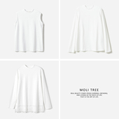 WTX06167 无袖 茉莉雅集 叠穿打底四季 经典 背心长袖 T恤匹马棉全棉