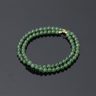 YBHT0001 6mm天然碧玉和田玉项链