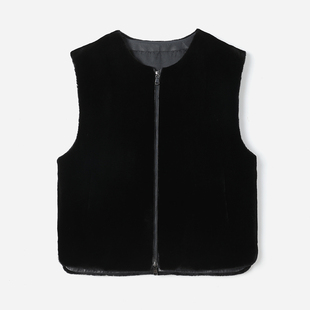 WPY05080 茉莉雅集 一生之美北美宝嘉美黑貂绒圆领水貂皮草马甲