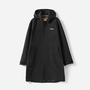 户外休闲防水防风压胶帅气硬朗连帽长风衣女 茉莉雅集 WFY07012