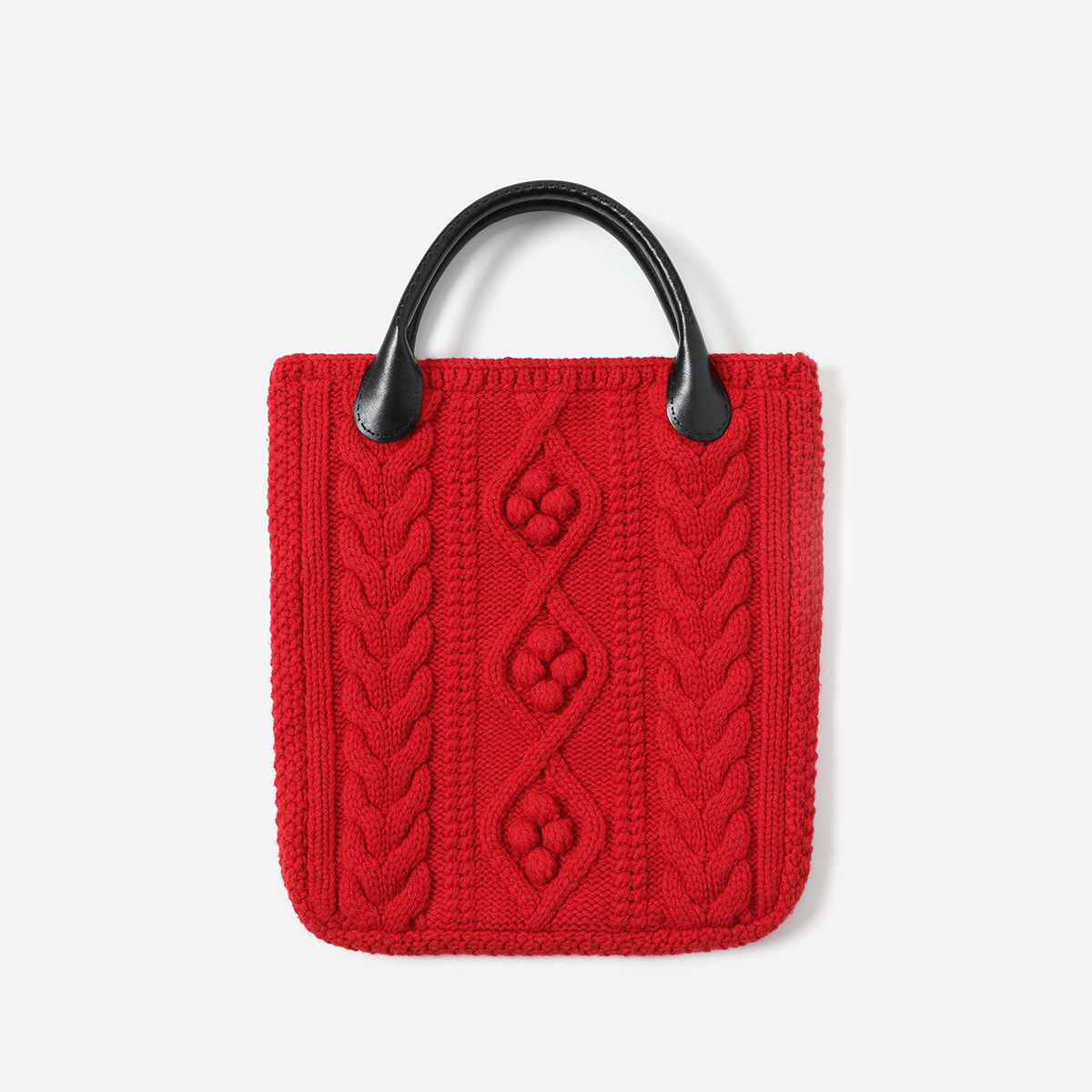 *WSP07205 茉莉雅集 经典百搭牛皮拼接KVSS全羊绒绞花针织冬女