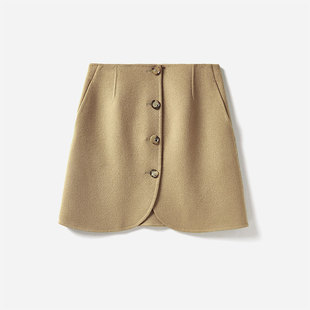 WBQ04057 茉莉雅集 轻感100支羊毛羊绒双面呢半裙