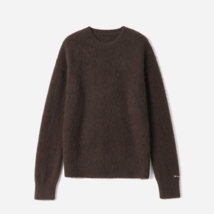 MZT09002 茉莉雅集 软糯进口Llama骆马大羊驼绒经典针织套衫男款