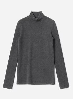 *WTX07069 茉莉雅集 保暖舒适高支棉含真丝绒感打底半高领长袖T恤