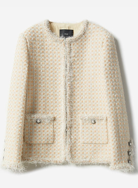 *WWT06205 茉莉雅集 曼哈顿光辉意大利羊毛棉马海毛香*风外套