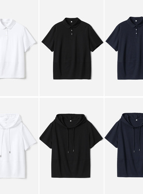 WTX08001 茉莉雅集 冰丝凉爽真丝高支棉彼得潘领连帽休闲T恤夏女