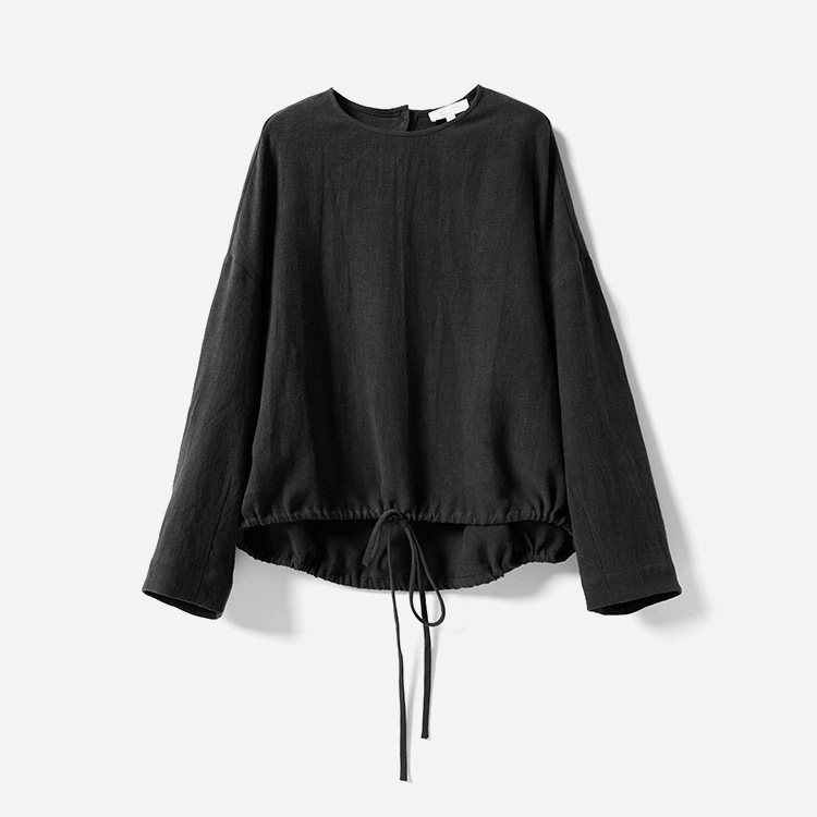 *WCS06127 茉莉雅集新中式酵素洗全亚麻套头衬衫气球裤