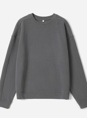 *WWY06073 茉莉雅集 以无惧姿态 绒感全棉绣标圆领卫衣女