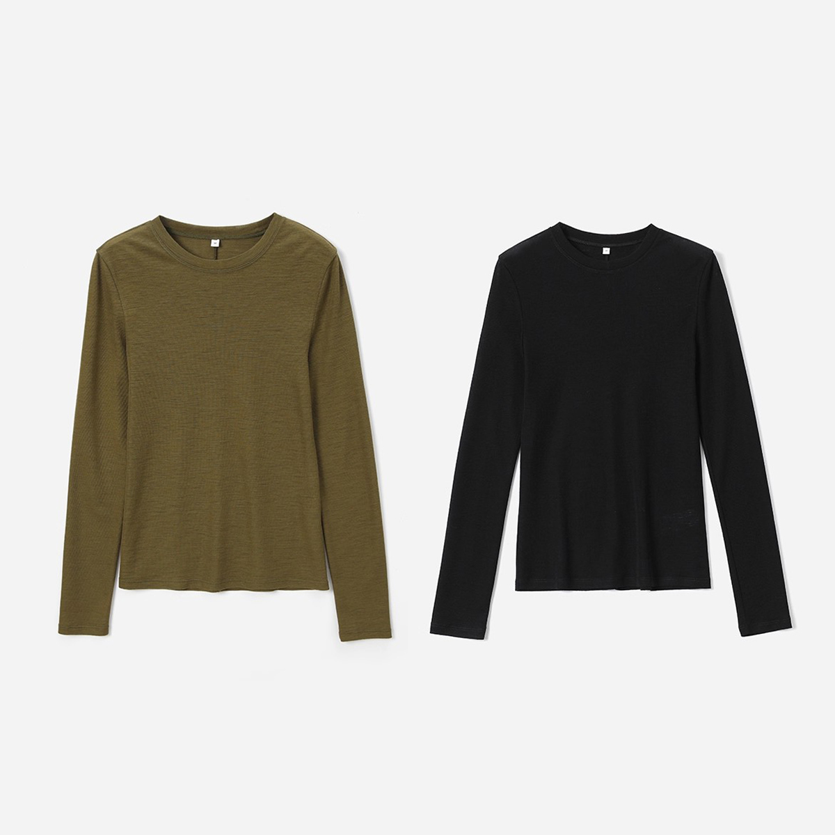 *WTX07130 茉莉雅集优雅而克制高智精纺羊毛百搭可叠穿短长袖T恤