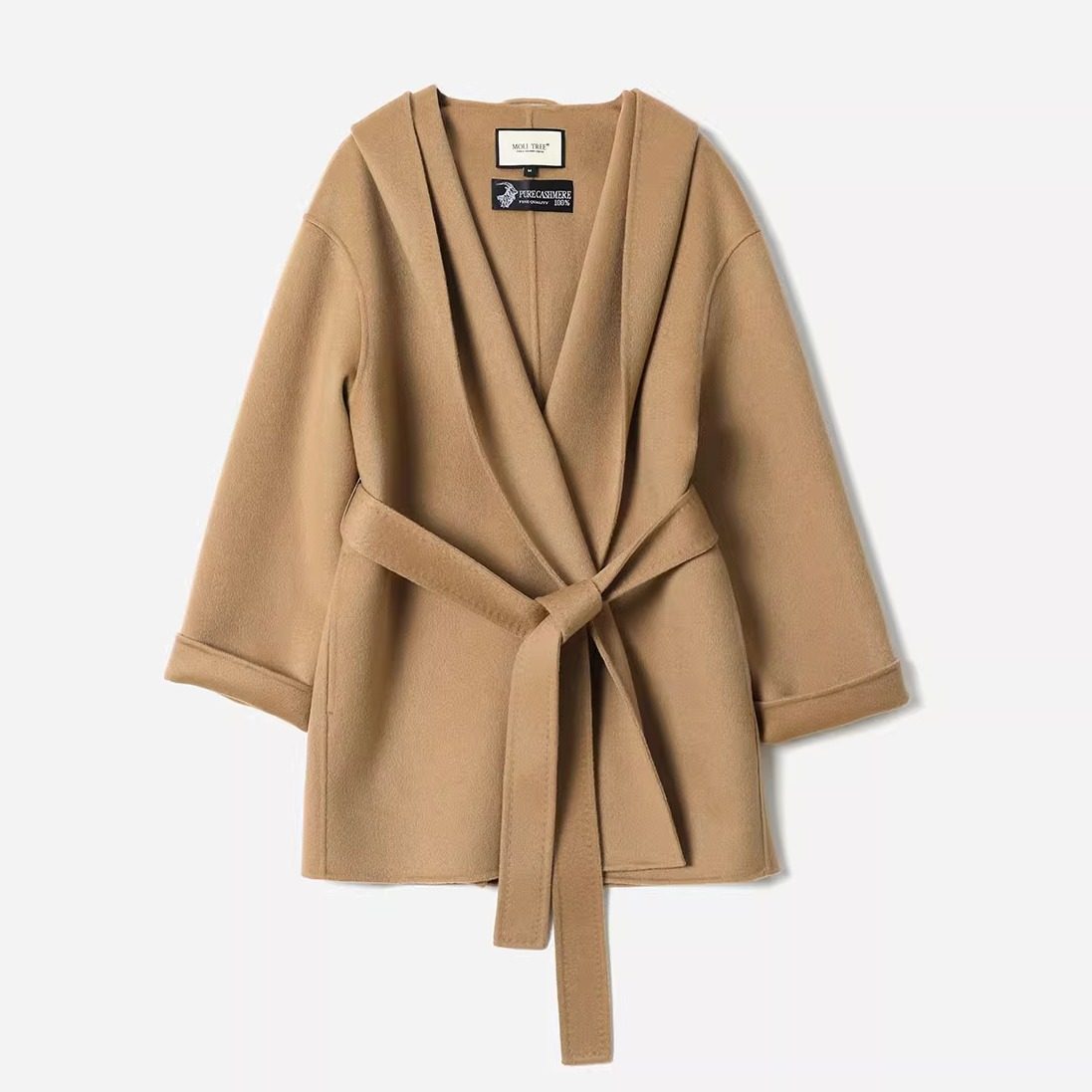 *WDY08022 茉莉雅集 I*C秀场款全羊绒低调内敛双面呢连帽大衣女