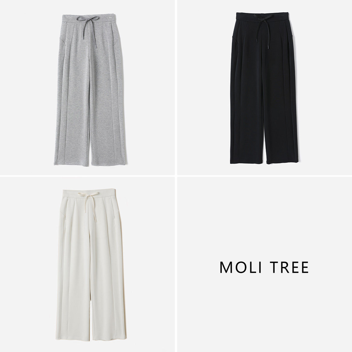 WKZ09063  经典休闲日本进口宾霸铜氨丝真丝奶皮直筒裤春女