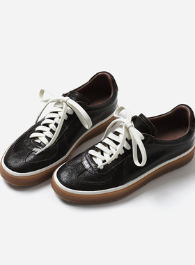 ED08046 茉莉雅集 M*M*M水洗马皮透气轻便休闲舒适单鞋德训鞋女