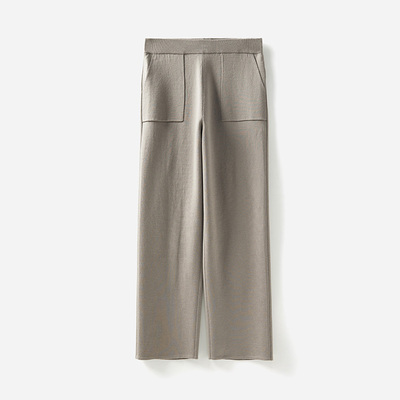 *WZZ05008 T0TEM*E意大利精纺羊毛四平针织卫裤女