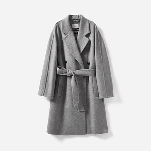 大M精干版 茉莉雅集 1801短顺全羊绒双面呢大衣 WDY04039